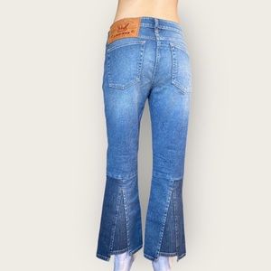 Diesel bootcut/flared patchwork denim low waist pants
